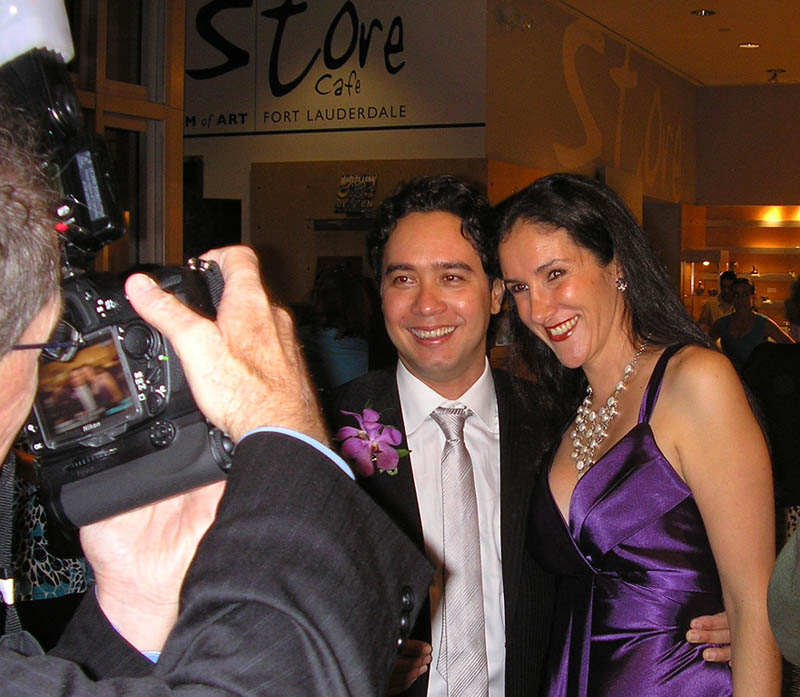 Carlos and Claudia Luna, opening night at the Museum of Art | Fort Lauderdale, 2008