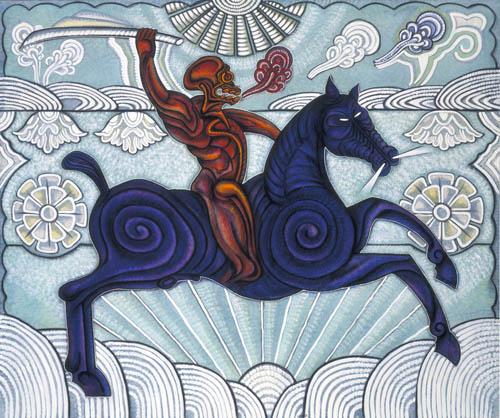 San Cipriano y su caballo flor de viento